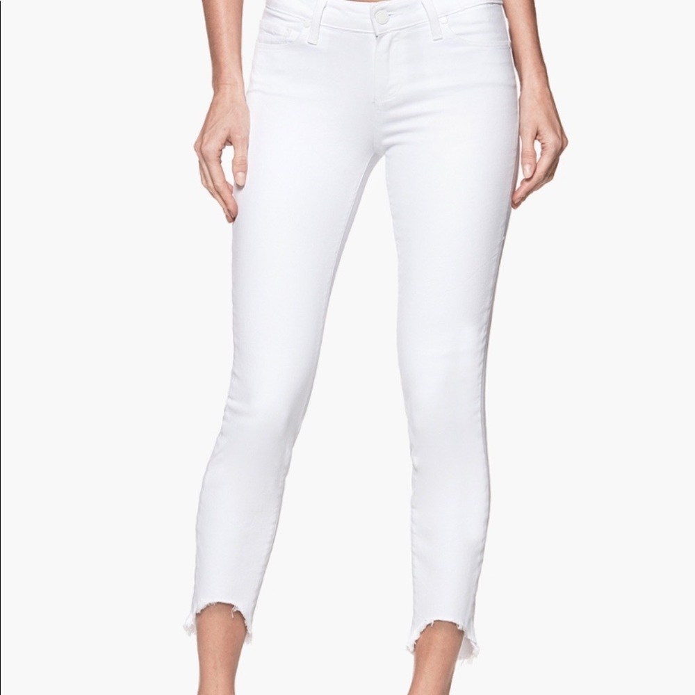 Paige Verdugo Crop White Jeans